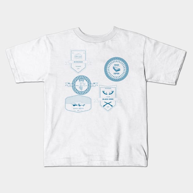 vintage logo blue Kids T-Shirt by arxitrav